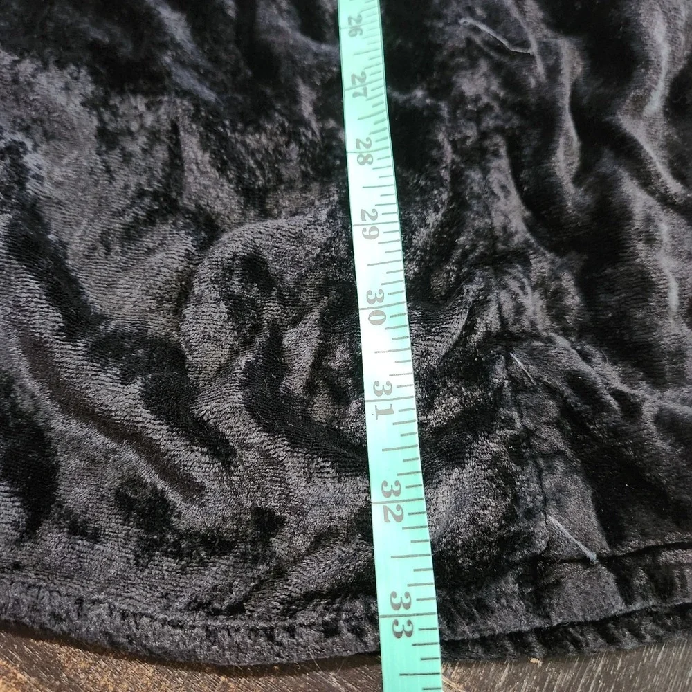 Black Tiered Velvet Maxi Skirt Whimsigoth Fairy Grunge Large XL One Size Rayon